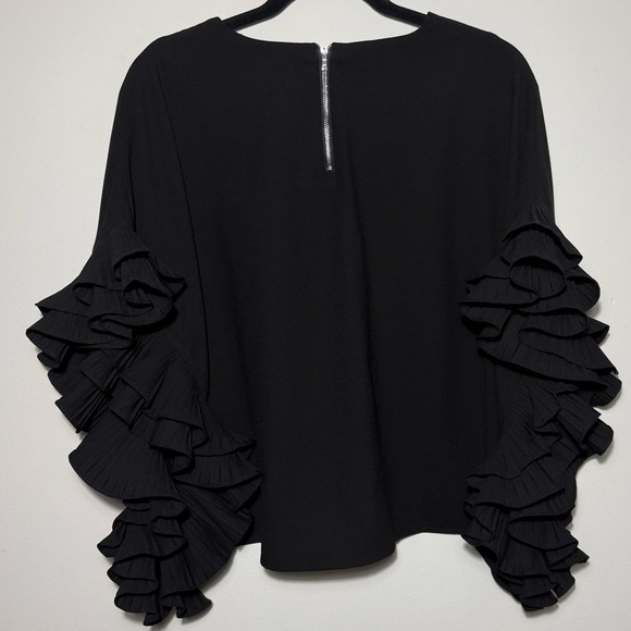 Gracia Black Ruffle Sleeve Top - Picture 3 of 9